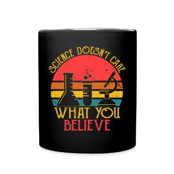La science des enseignants ne se soucie pas de ce que vous croyez - Mug uni - noir - Devant