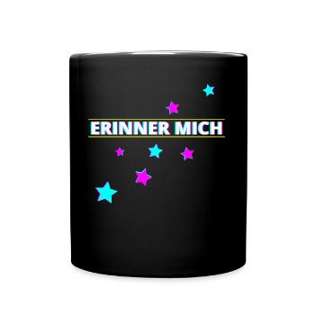 Erinner mich Party - Tasse einfarbig - Schwarz - Vorne
