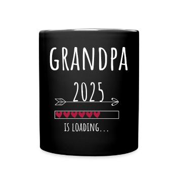 Annonce de la grossesse du futur grand-père en 2025 - Mug uni - noir - Devant