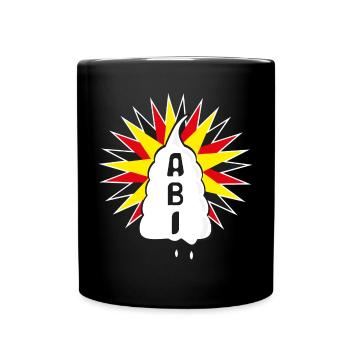 ABI mit viel Sahne, eine süsse Geschenkidee. - Tasse einfarbig - Schwarz - Vorne