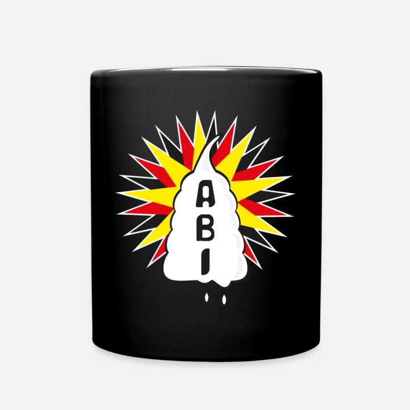 ABI mit viel Sahne, eine süsse Geschenkidee. - Tasse einfarbig - Schwarz