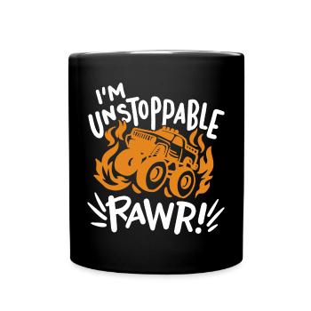 Monster Truck - Tasse einfarbig - Schwarz - Vorne