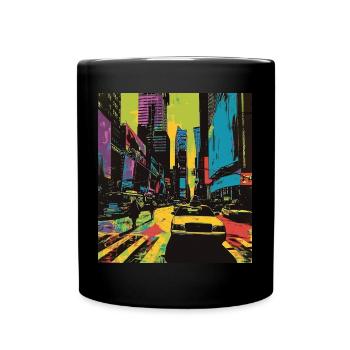 Erlebe New York - Urbane T-Shirt - Tasse einfarbig - Schwarz - Vorne