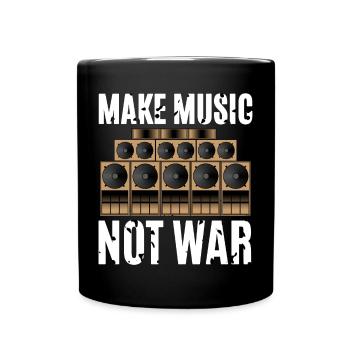 Faites de la musique, pas la guerre - Mug uni - noir - Devant