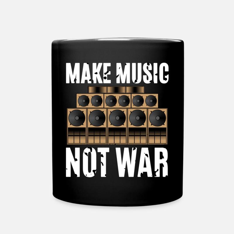 Make Music Not War - Tasse einfarbig - Schwarz