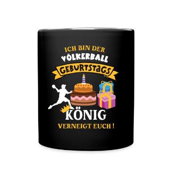 Völkerball Geburtstag Spieler Trainer Geb - Tasse einfarbig - Schwarz - Vorne