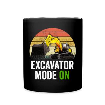 Baggerfahrer Baggerfahrer - Tasse einfarbig - Schwarz - Vorne