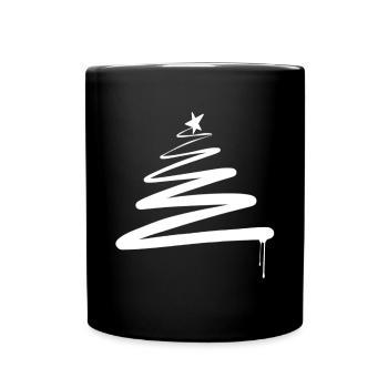 Christmas Tree Christmas Tree Graffiti - Full Colour Mug - black - Front