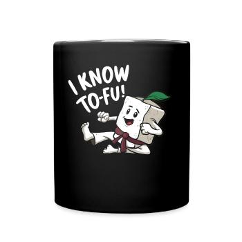 Tofu Lustiges - Tasse einfarbig - Schwarz - Vorne