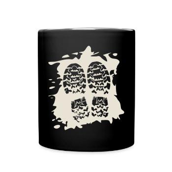 Twin Trails - Shoe Prints [White] - Full Colour Mug - black - Front