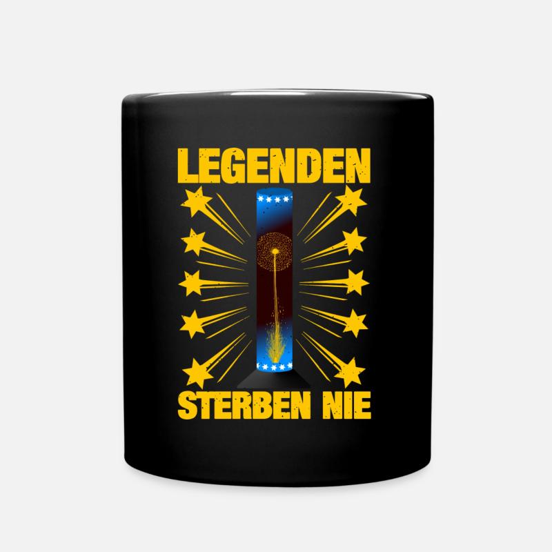 Feuerwerk Legenden Sterben Nie - Tasse einfarbig - Schwarz