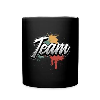 Team - Tasse einfarbig - Schwarz - Vorne