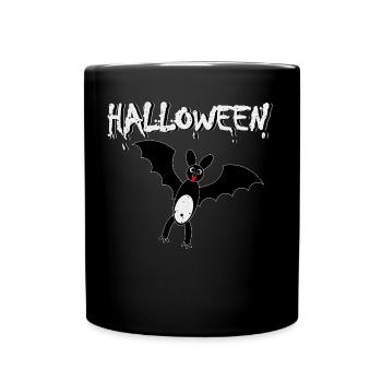 Chauve-souris d’Halloween - Mug uni - noir - Devant
