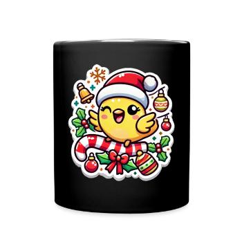 Puce de Canari de Noël - Mug uni - noir - Devant