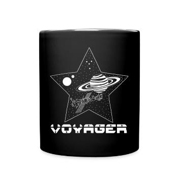 Galaktische Reise - Tasse einfarbig - Schwarz - Vorne