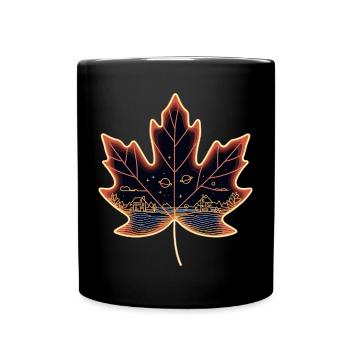 Feuille d’érable - Mug uni - noir - Devant
