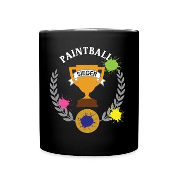 Paintball Sieger Gewinner Turnier Meisterschaft - Tasse einfarbig - Schwarz - Vorne