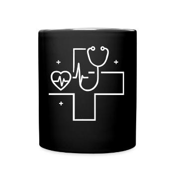 Infirmier - Mug uni - noir - Devant