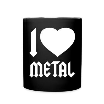 I LOVE HEAVY METAL - Tasse einfarbig - Schwarz - Vorne