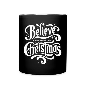 Magie von Weihnachten - Tasse einfarbig - Schwarz - Vorne