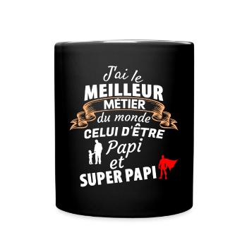 Opa Super Papa Zitat Einzigartige Hommage - Tasse einfarbig - Schwarz - Vorne