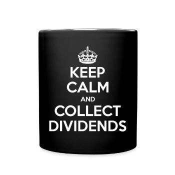 Restez calme et touchez les dividendes - Spruch - Mug uni - noir - Devant