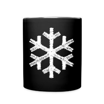 Schneeflocke Schnee Winter Weihnachten Eis Rutsch - Tasse einfarbig - Schwarz - Vorne
