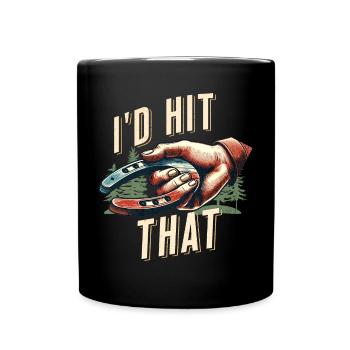 Horseshoe Throwing Horseshoe Pitching - Full Colour Mug - black - Front