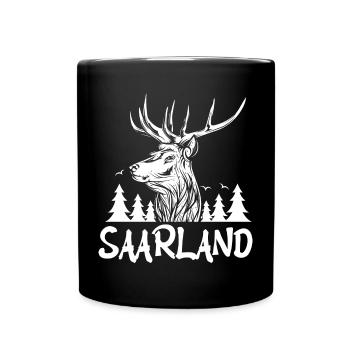 Saarland - Tasse einfarbig - Schwarz - Vorne