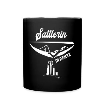 Sattlerin Rente Rentnerin Sattlerei Ruhestand - Tasse einfarbig - Schwarz - Vorne