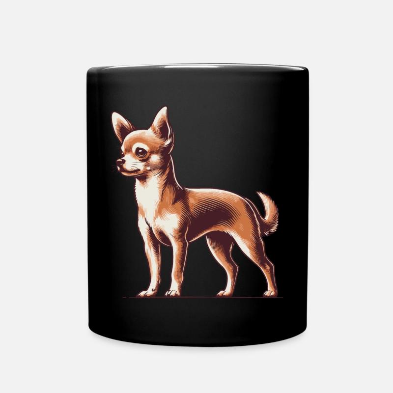 Chihuahua - Tasse einfarbig - Schwarz