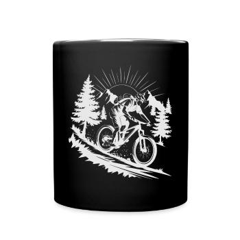 MTB Mountainbike - Tasse einfarbig - Schwarz - Vorne