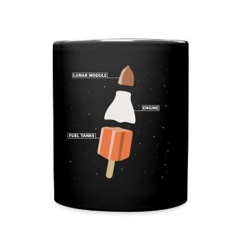 Rocket | , rocket, funny pictures - Full Colour Mug - black - Front