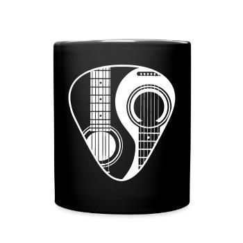 Yin Yang Guitare Médiator Art - Mug uni - noir - Devant