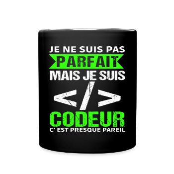 Humour Geek Cadeau Développeur Codeur Programmeur - Mug uni - noir - Devant