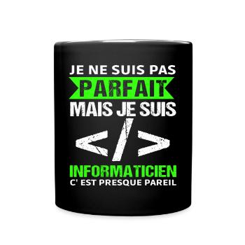 Humour Geek Cadeau Informaticien Programmeur - Mug uni - noir - Devant