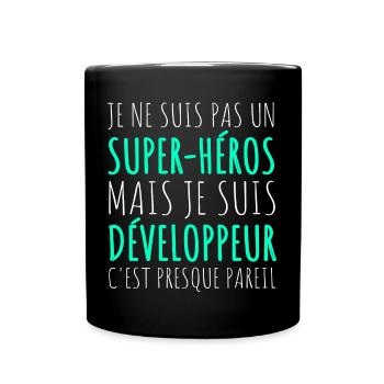 Humour Geek Cadeau Développeur Codeur Programmeur - Mug uni - noir - Devant