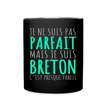 Je Suis Breton Humour Bretagne Cadeau - Mug uni - noir - Devant