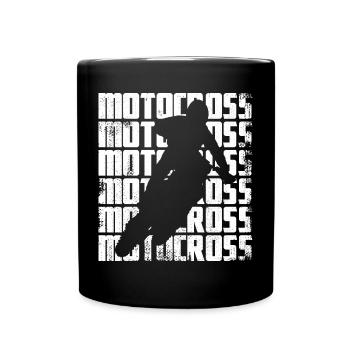 Graphismes de motocross - Mug uni - noir - Devant