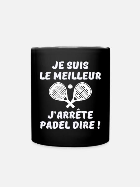 Padel, padel racket, padel fan - Full Colour Mug - black