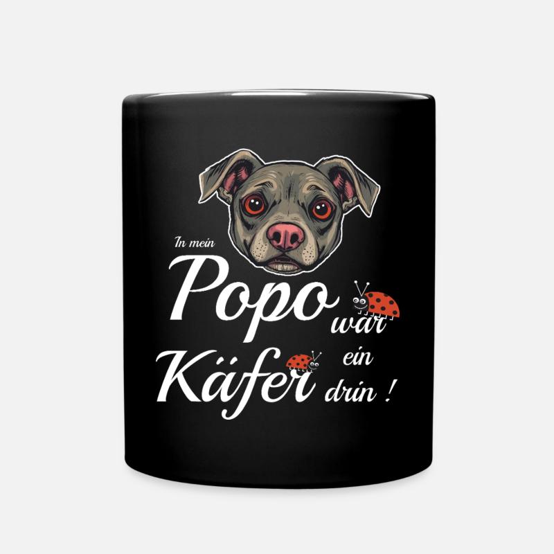 Lustiger Hund - Tasse einfarbig - Schwarz