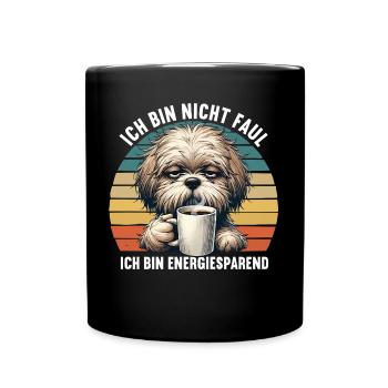 Ich Bin Nicht Faul Bolonka Bolonka Zwetna Bolonkas - Tasse einfarbig - Schwarz - Vorne