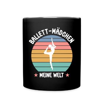 Ballett Mädchen Balletttänzerin Ballet Tanzen - Tasse einfarbig - Schwarz - Vorne