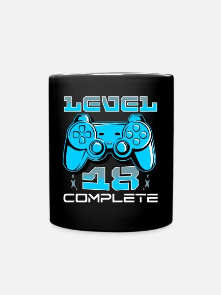 Level 18 Complete Gamepad - Full Colour Mug - black