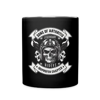 Sons of Arthritis Ibuprofen Chapter Biker - Tasse einfarbig - Schwarz - Vorne