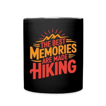 Wandern - Tasse einfarbig - Schwarz - Vorne