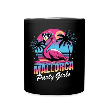 Mallorca Party Girls Malle Mädels Sommer Trip - Tasse einfarbig - Schwarz - Vorne