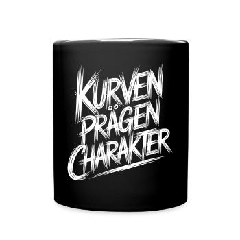 Kurven praegen Charakter - Tasse einfarbig - Schwarz - Vorne