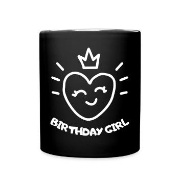 AnniversaireFilleCoeur - Mug uni - noir - Devant