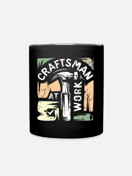 Logo vintage Craftsman - Bricoleur et Bricoleur - Mug uni - noir